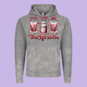 You Give Me Teachcardia Vintage Hoodie Designed By Racoondesign