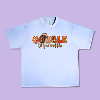 Fall Gobble Gobble Til You Wobble Urban Heavy Tee Designed By Lillyallendesigns
