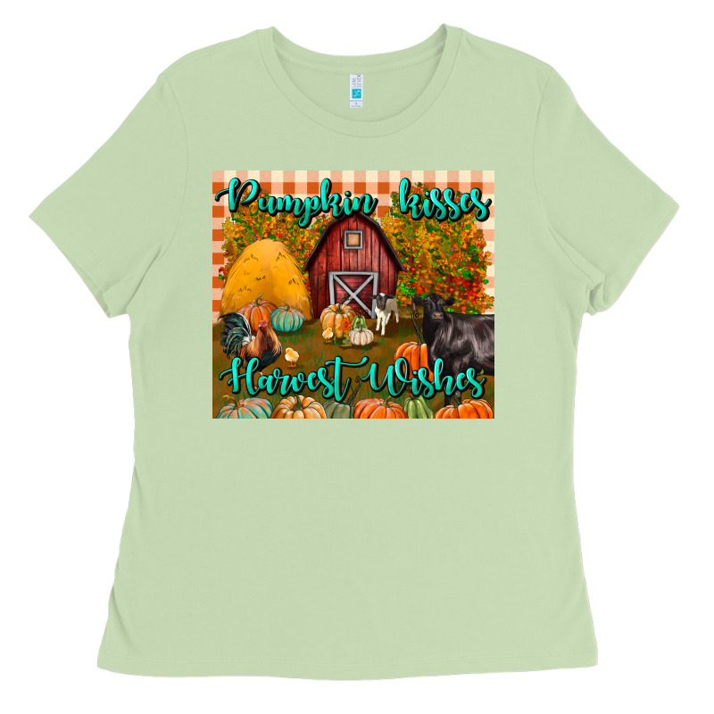 Pumpkin Kisses Harvest Wishes Tumbler Ladies Tee by BundleAndBundleShop | Teevron