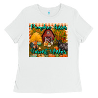White pumpkin kisses harvest wishes tumbler Ladies Tee - BundleAndBundleShop