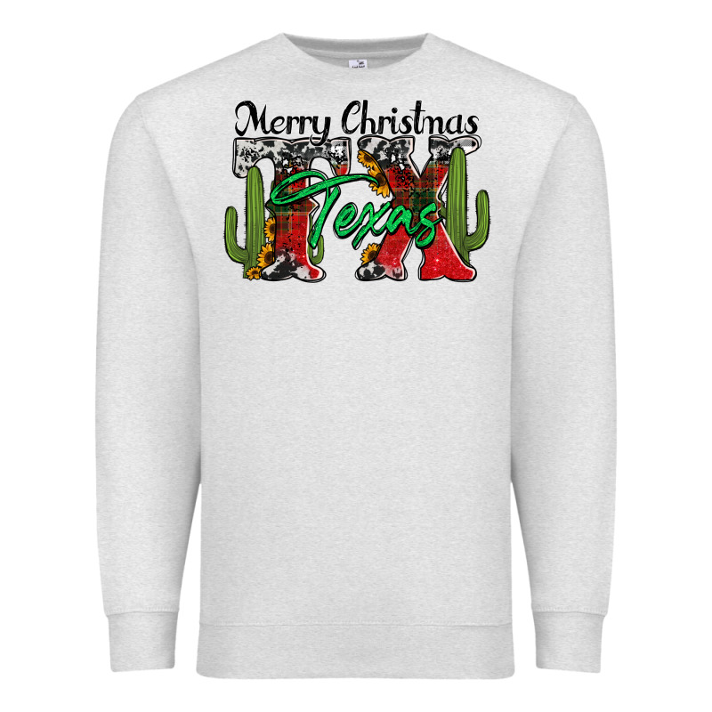 Merry Christmas Tx Texas Premium Sweatshirt by Jasminsmagicworld | Teevron