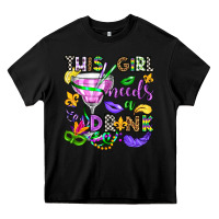 Black this girl needs a drink Heavy Core Tee - OliviaCreatesArt