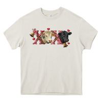 Cream xoxo charolais and black angus Heavy Core Tee - RanaPortraitStore