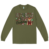 Army Green little miss christmas Long Sleeve Tee - CowhideDigitalArt