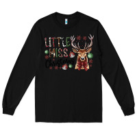 Black little miss christmas Long Sleeve Tee - CowhideDigitalArt