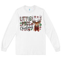 White little miss christmas Long Sleeve Tee - CowhideDigitalArt