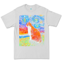 Dove Grey cat t  shirt orange and white tabby cat t  shirt Premium Tee - linhVisuals