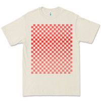 Bone red checkered t  shirt red checker pattern t  shirt Premium Tee - linhVisuals