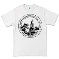 White Brooklyn College Premium Tee - linhVisuals