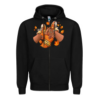 Black Girl Fall Sneakers Zipper Hoodie | Teevron