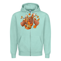 Seafoam Black girl Fall sneakers Zipper Hoodie - RanaPortraitStore