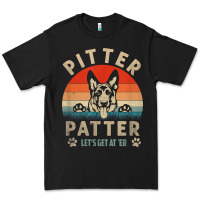 Black pitter tshirt patter german shepherd dog funny vintage retro t shirt Premium Tee - linhVisuals