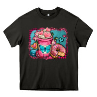 Asphalt valentines day coffee cup and sweets Heavy Core Tee - OliviaCreatesArt