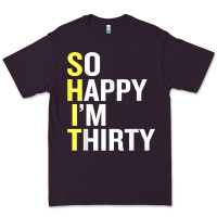 Plum so happy i'm thirty 30 year old funny 30th birthday t shirt Premium Tee - linhVisuals