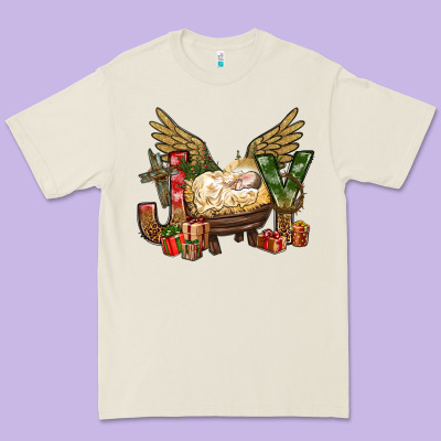 Joy Christmas With Baby Jesus Bbs Premium Tee Designed By Bundleandbundleshop