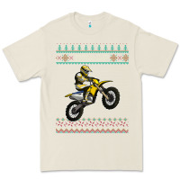 Bone christmas motorcycle motocross braap dirt bike xmas Premium Tee - linhVisuals