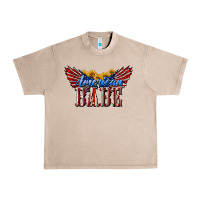 French Oak American Babe With Sunflowers Urban Heavy Tee - LillyAllenDesigns