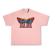 Salmon American Babe With Sunflowers Urban Heavy Tee - LillyAllenDesigns