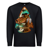 Black horse arrowhead Premium Sweatshirt - Jasminsmagicworld