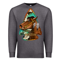 Charcoal Heather horse arrowhead Premium Sweatshirt - Jasminsmagicworld