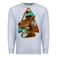 Heather Grey horse arrowhead Premium Sweatshirt - Jasminsmagicworld