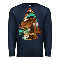 Navy horse arrowhead Premium Sweatshirt - Jasminsmagicworld