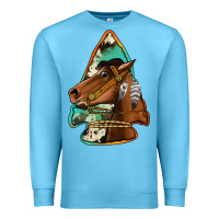 Ocean Blue horse arrowhead Premium Sweatshirt - Jasminsmagicworld