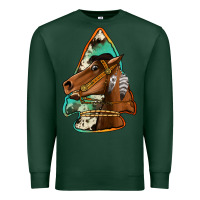 Sports Green horse arrowhead Premium Sweatshirt - Jasminsmagicworld