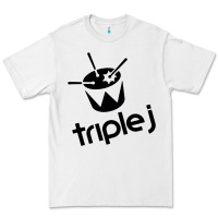 White triple j Premium Tee - linhVisuals