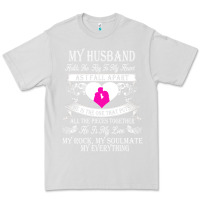 Dove Grey my husband holds the key to my heart Premium Tee - linhVisuals
