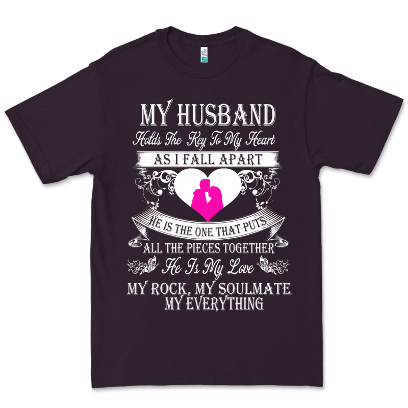 My Husband Holds The Key To My Heart Premium Tee by linhVisuals | Teevron