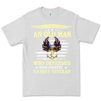 Dove Grey never underestimate an old man us navy veteran Premium Tee - linhVisuals