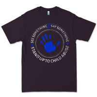 Plum see something say something child abuse awareness ribbon Premium Tee - linhVisuals