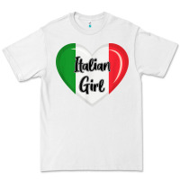 White italy flag for women italian girl Premium Tee - linhVisuals