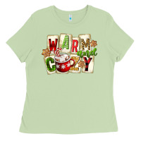 Matcha warm and cozy hot cocoa Ladies Tee - FaDigitalArtStudio