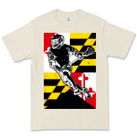 Bone lacrosse player maryland flag lax lacrosse stick retro Premium Tee - linhVisuals