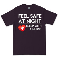 Plum feel safe at night sleep with a nurse tshirt Premium Tee - linhVisuals