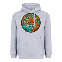 Heather Grey western pattern circle Heavyweight Hoodie - Jasminsmagicworld