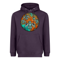 Plum western pattern circle Heavyweight Hoodie - Jasminsmagicworld