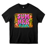 Black summer vibes leopard background Heavy Core Tee - Jasminsmagicworld
