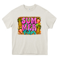 Cream summer vibes leopard background Heavy Core Tee - Jasminsmagicworld