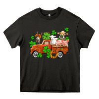 Asphalt St. Patrick's farm animals and truck Heavy Core Tee - OliviaCreatesArt