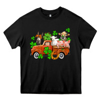 Black St. Patrick's farm animals and truck Heavy Core Tee - OliviaCreatesArt
