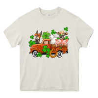 Cream St. Patrick's farm animals and truck Heavy Core Tee - OliviaCreatesArt