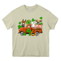 Mossy St. Patrick's farm animals and truck Heavy Core Tee - OliviaCreatesArt