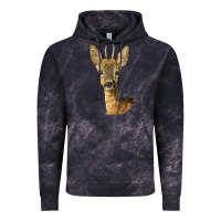 Cloud Black Red brocket Deer Head Vintage Hoodie - LillyAllenDesigns