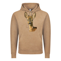 Vintage Coffee Red brocket Deer Head Vintage Hoodie - LillyAllenDesigns