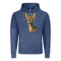 Vintage Denim Red brocket Deer Head Vintage Hoodie - LillyAllenDesigns