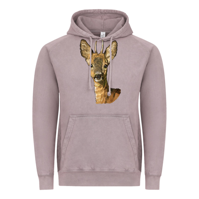 Red Brocket Deer Head Vintage Hoodie by LillyAllenDesigns | Teevron