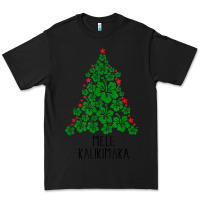 Black hawaiian christmas tree mele kalikimaka hawaii tropical t shirt Premium Tee - linhVisuals